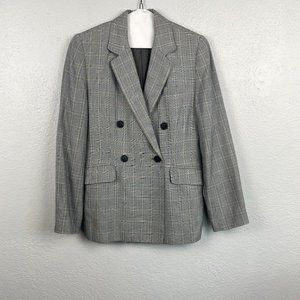Vintage Valerie Stevens Women's Plaid Double Breasted Blazer - Size 6P